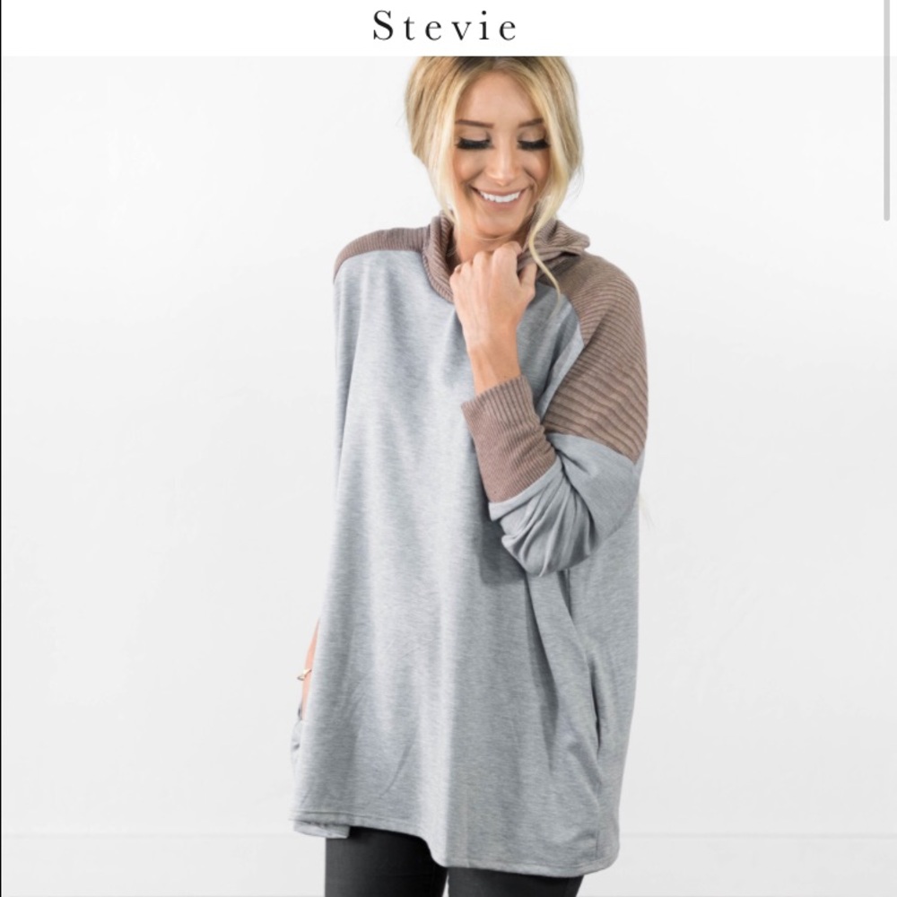 Hilary contrast sweater.